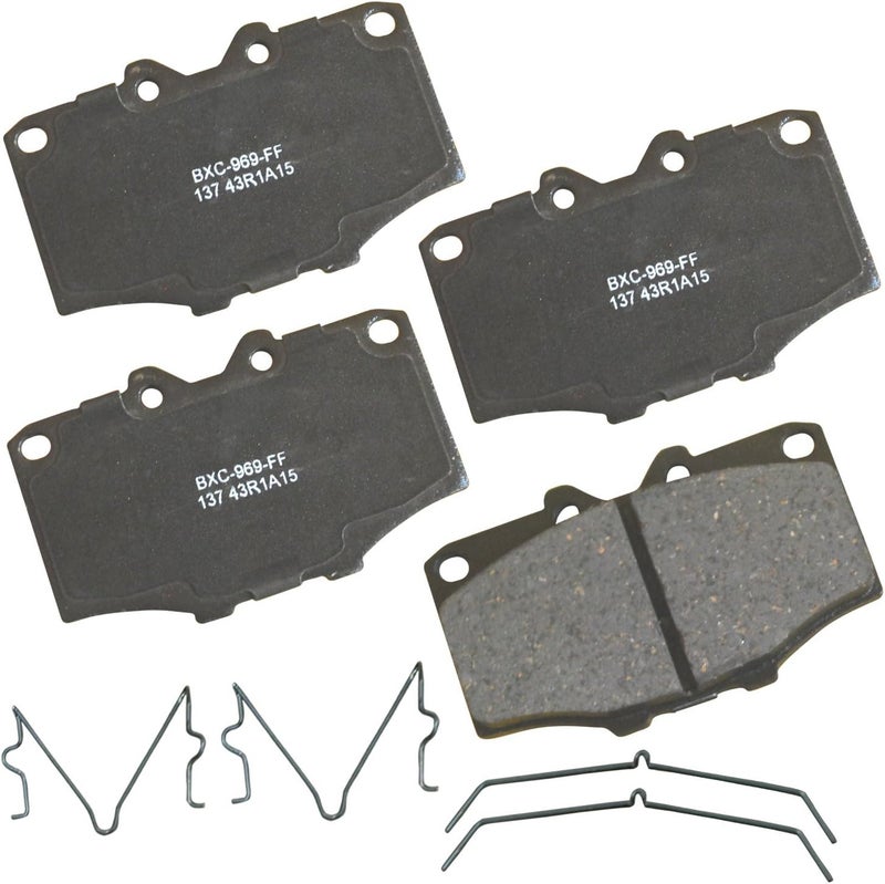 Bendix Premium SBC137 Ceramic Front Brake Pads for Toyota 4Runner 1989-1984, Land Cruiser 1990-1972, Pickup 1988-1979 - Image 1